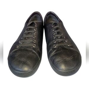 Birchbury Men's Bramfords Barefoot Black Minimalist  Leather Sneakers US 11 EU43